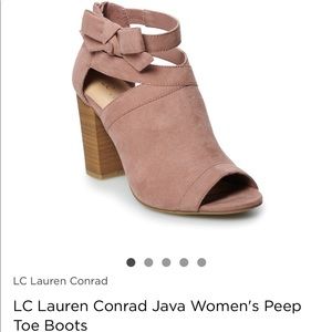 SOLD LC Lauren Conrad java peep toe heels